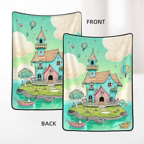 Couverture en flanelle double couche 152x203 cm Whimsical Bliss