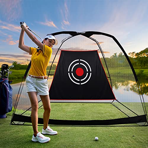 Sharellon Golf Practice Net, Indoor Golf Hitting Net With Carry Bag And Target Cloth, 10X6.5Ft Golf Net Golfing At Home Swing Training Aids For Backyard Indoor Or Outdoor Use #TOP1