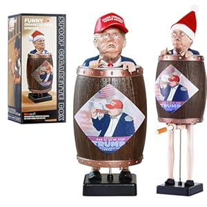 SOMGEM Trump Merchandise Cigarette Dispenser, 2024 Donald Trump Santa Cigarette Holder Cases, Funny Trump Gifts Collectibles, Prank Toy & Novelty Gag Gift for Christmas Party Decorations
