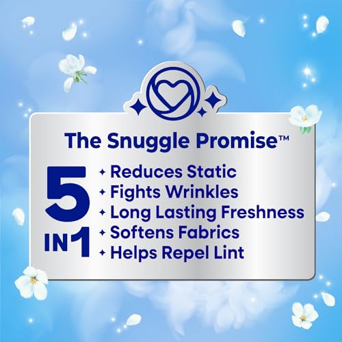 Snuggle Blue Sparkle Cuddle-Up Fresh Dryer Sheets, Reduces Static, Fights Wrinkles, 200ct, HE Compatible, 1 pack by Snuggle - Image 3