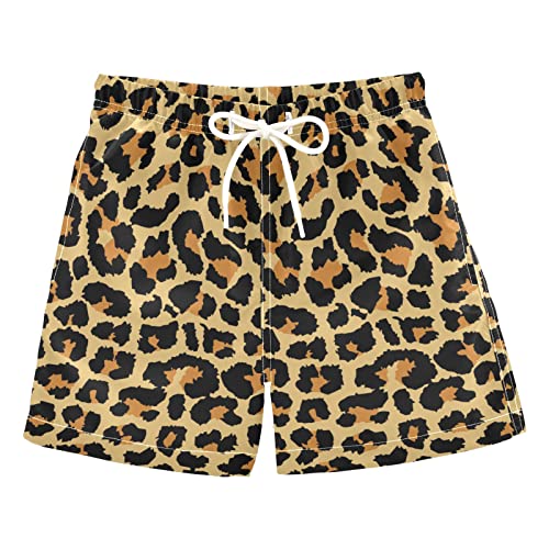 Aflyko Board Shorts Bright Leopard Print African Wild Animal Toddler Swim Trunk Beach Swimwear 2T #TOP22