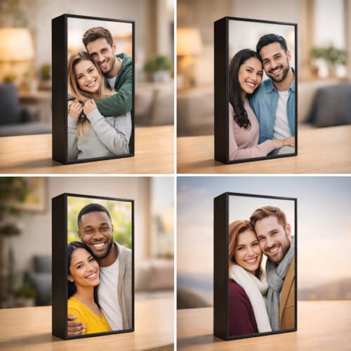 Image of Rangoli Personalized Photo Frame Size- 280mm x 140mm x 27mm | Custom Picture Frame with Your Photo | Premium Tabletop Frame for Home Decor, Gifts for Birthday, Anniversary & Special Occasions.. D-2
