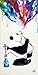 Culturenik Marc Allante Panda Smoking a Hookah Modern Contemporary Animal Decorative Art Print (Unframed 12x24 Poster)