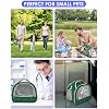 Bissap Bearded Dragon Travel Carrier, Portable Guinea Pig Carrier Bag Tortoise Carrier Pouch for Bunny Hamster Chinchilla Hedgehog Lizard Bird Outgoing Reptile Travel Carrying Case - Green