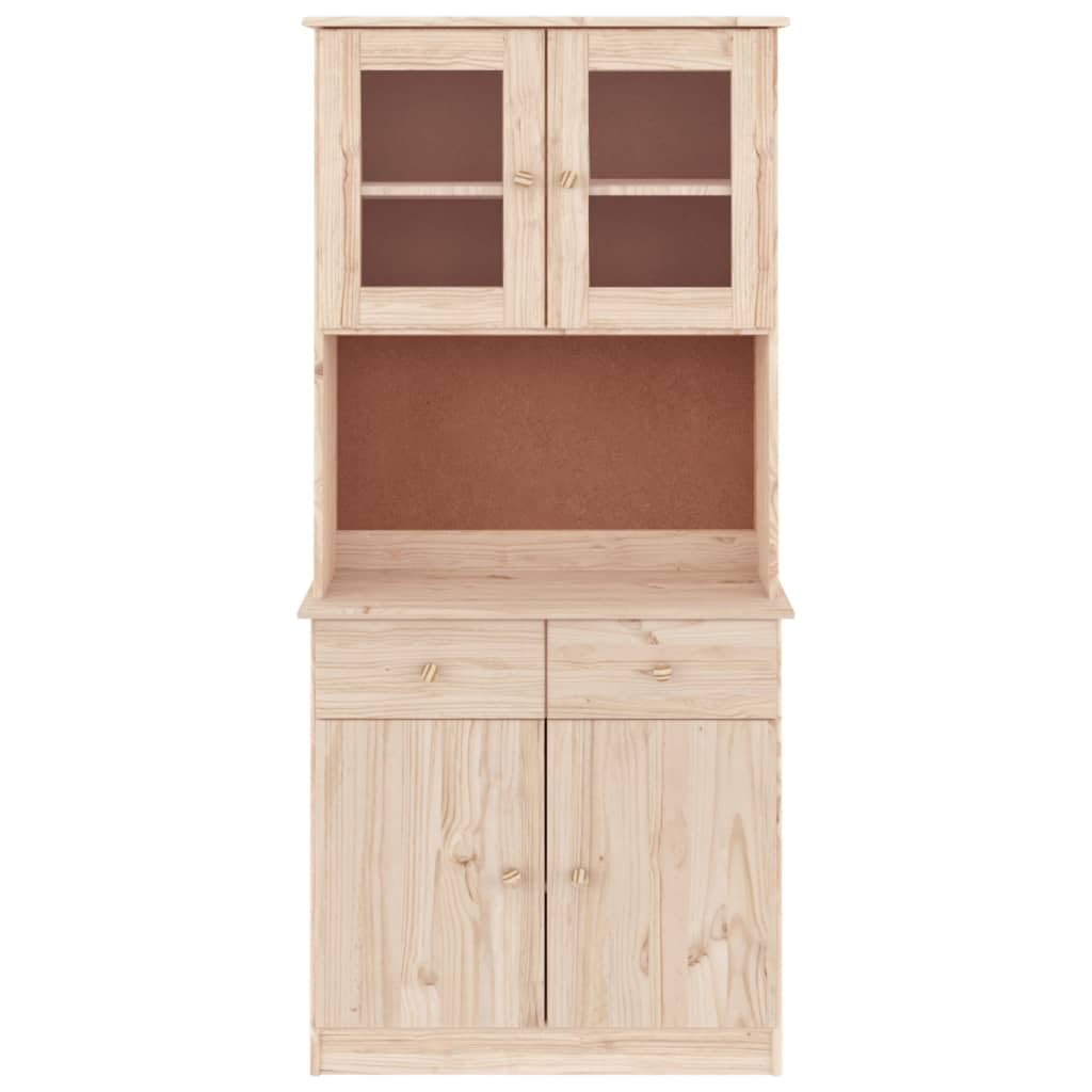 ShGaxin Bufet Alta 77x35x165 cm z litego drewna sosnowego, wysoka komoda, szafka z szufladą, szuflady na komody
