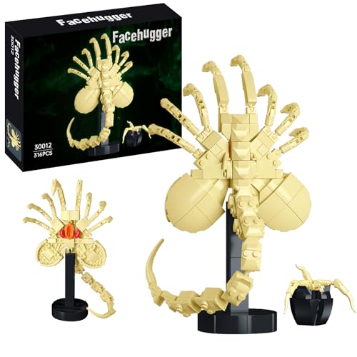 Halloween Xenomorph Facehugger Action Figure Building Kit Compatible with Lego,Cool Horror Toys for Adults and Boys 8-14 Years up 316 pcs