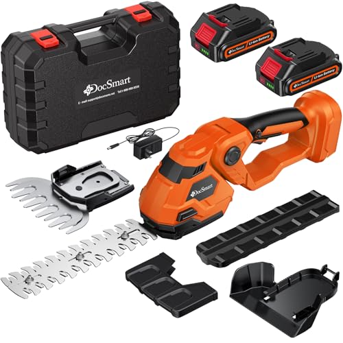 Hedge Trimmer Cordless Battery, 2-in-1 Electric 21V