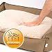JAMAXX orthopädisches Hundebett - Memory Schaumstoff, Waschbar Wendekissen - Hundekissen mit Lammfell - Hundekorb Hundekörbchen Abnehmbarem Bezug Reissverschluss, PDB2008 (L) 120x90 Coffee-braun