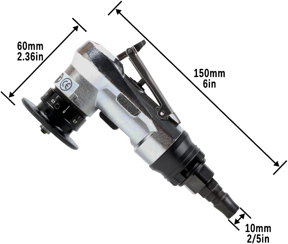 YKLP Mini Pneumatic Chamfering Machine, Portable Handheld 45 Degree Arc Air Beveling Machine with 1/4 Inch Air Inlet for Trimming and Deburring