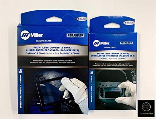 Miller Electric PRO-Hobby & Classic Series 231410-231411 Combo cubierta de lente