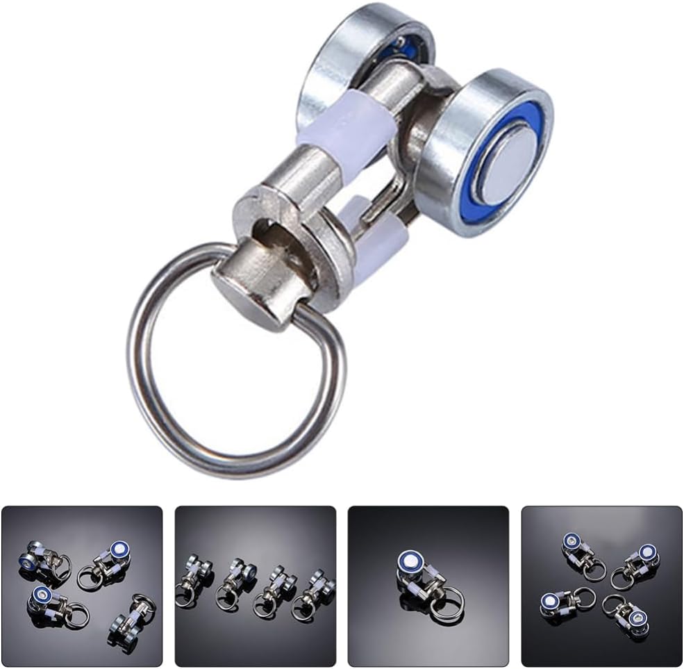 Cabilock 100pcs Metal Bearing Rollers for Ceiling Mounted Curtain Tracks Silent Pulleys for Smooth and Flexible Replacement Trolley for Curtains and Room Dividers