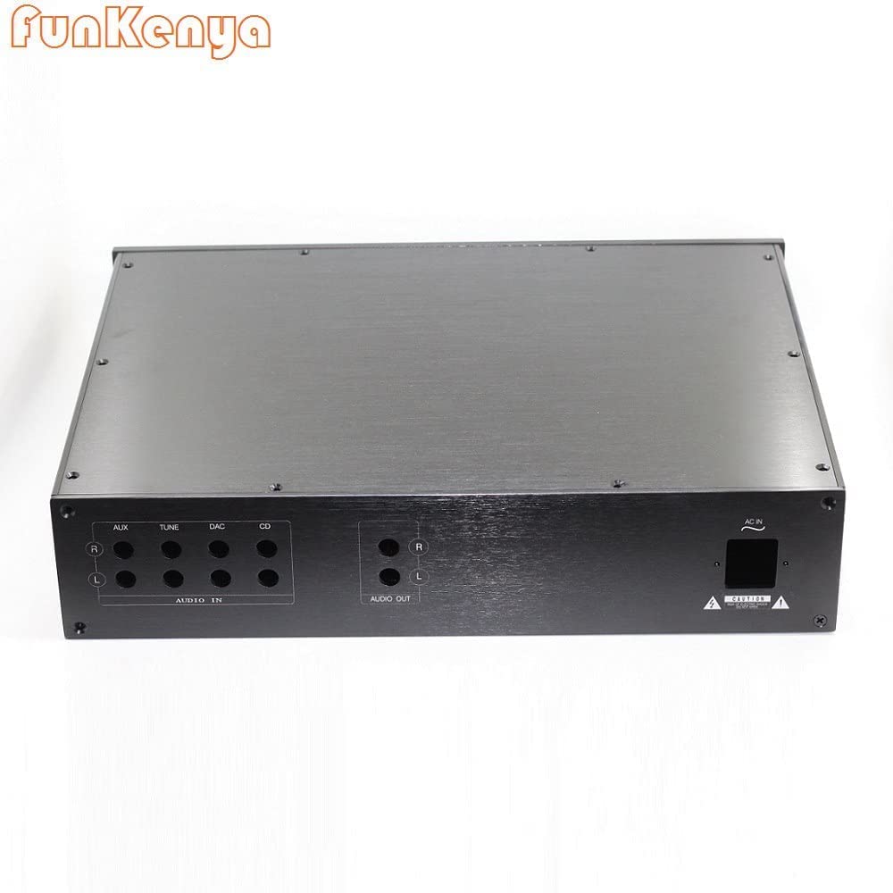 Caja De Aluminio Para Preamplificador, DAC O Fuente De Alimentación - Medidas 140x90x209 Mm, Frontal Plateado
