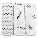 Muslin Baby Swaddle Blanket 3 Pack-Truedays 47''X 47'' Large Muslin Swaddle Best Soft Unisex for Boys or Girls Perfect for Nursery Sets-3 Beautiful Design