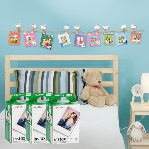 Image of Fujifilm Instax Mini 8 Camera Accessory KIT Includes - Fuji Instant Film Sheets Premium Over 60 PCS Bundle Instax Mini 8 Films (60 Sheets)