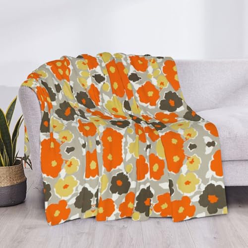 Couverture fleurie douce 152x203 cm pour lit et canapé