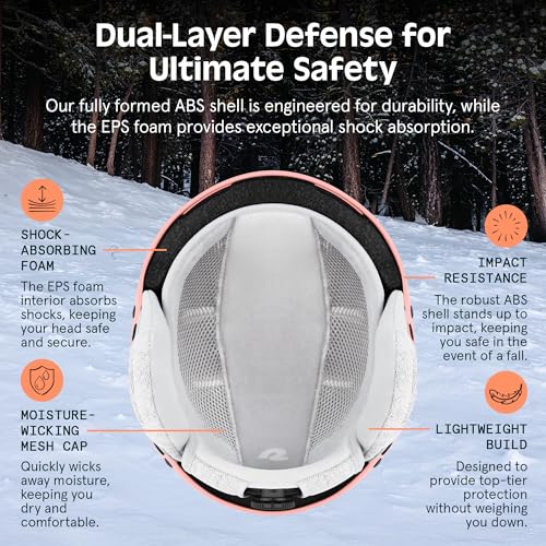 image for Retrospec Comstock Ski Helmet - Snowboard Helmet for Adults & Youth - 