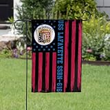 FFCLUB uss-Lafayette SSBN 616 Ballistic Missile Submarine flag Ship House Flag Garden Flag For Veteran's Day, Double Sided-USA Flags Premium Polyester-Decorative Indoor Outdoor Flag, Black