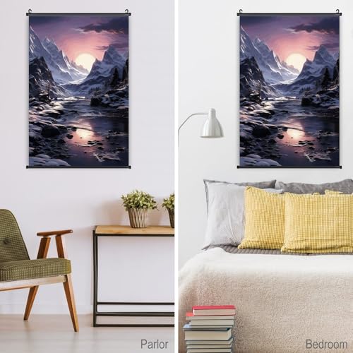 Póster decorativo de pared con lagos y montañas, pintura en lienzo POLESVBM 5