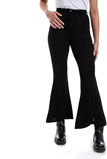 بنطلون بخصر مرتفع مفتوح من الأسفل للسناء اندورا موديل 36W24W30322 للنساء