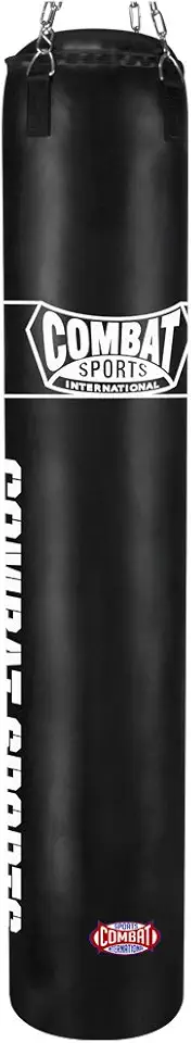 Combat Sports Muay Thai 100lb Heavy Bag – Synthetic Leather, 13" x 72", Includes Heavy-Duty Chain for Hanging – Durable Training Bag for Kickboxing, MMA, and Muay Thai Workouts