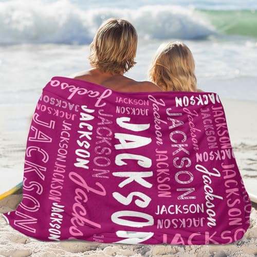 Personalized Name Blanket Customized Baby Blankets for Girls Boys Adults Monogrammed Blankets and Throws Christmas Birthday Mothers Fathers Valentines Day Gift
