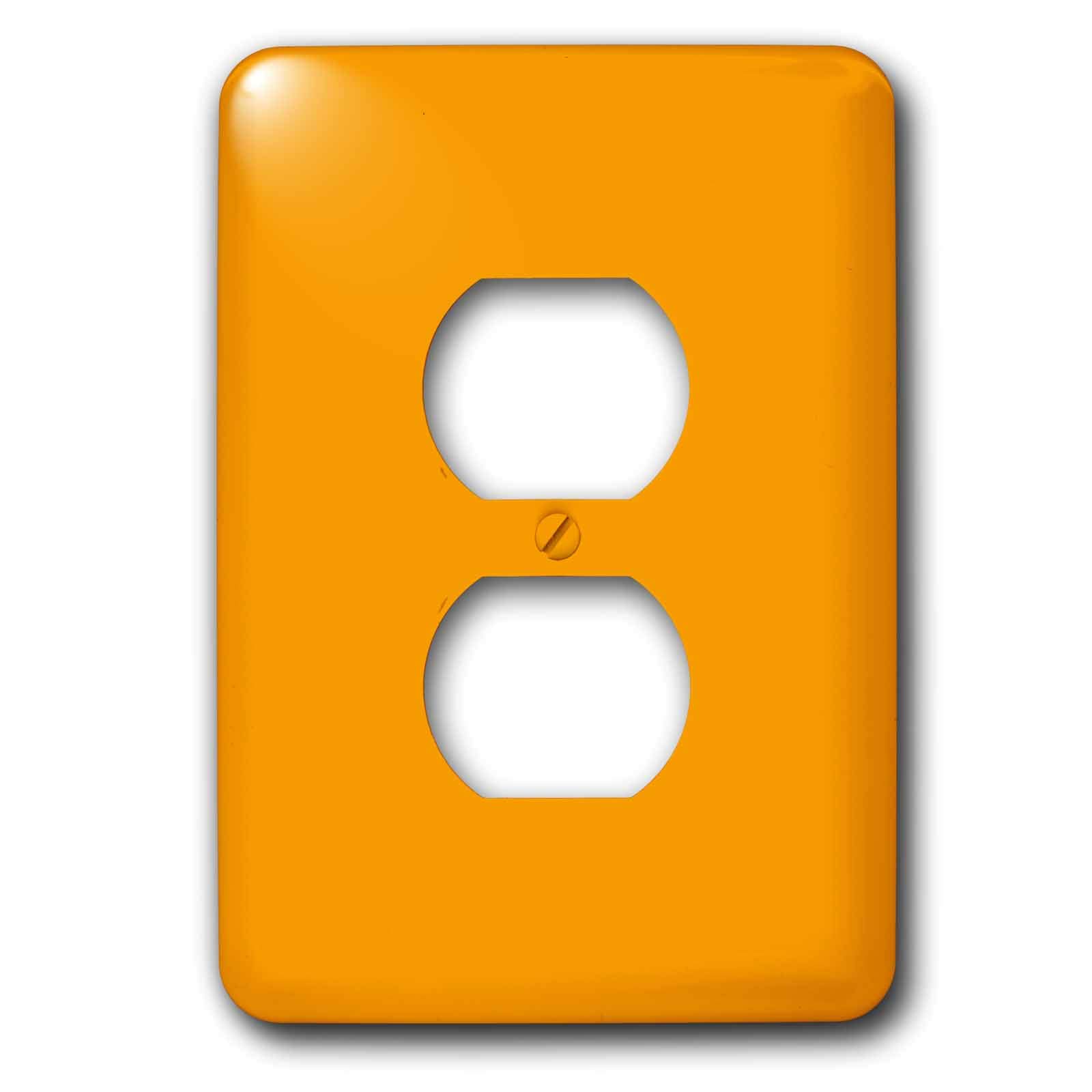 Coque pour 2 prises de courant orange doux format 15,2 cm mat