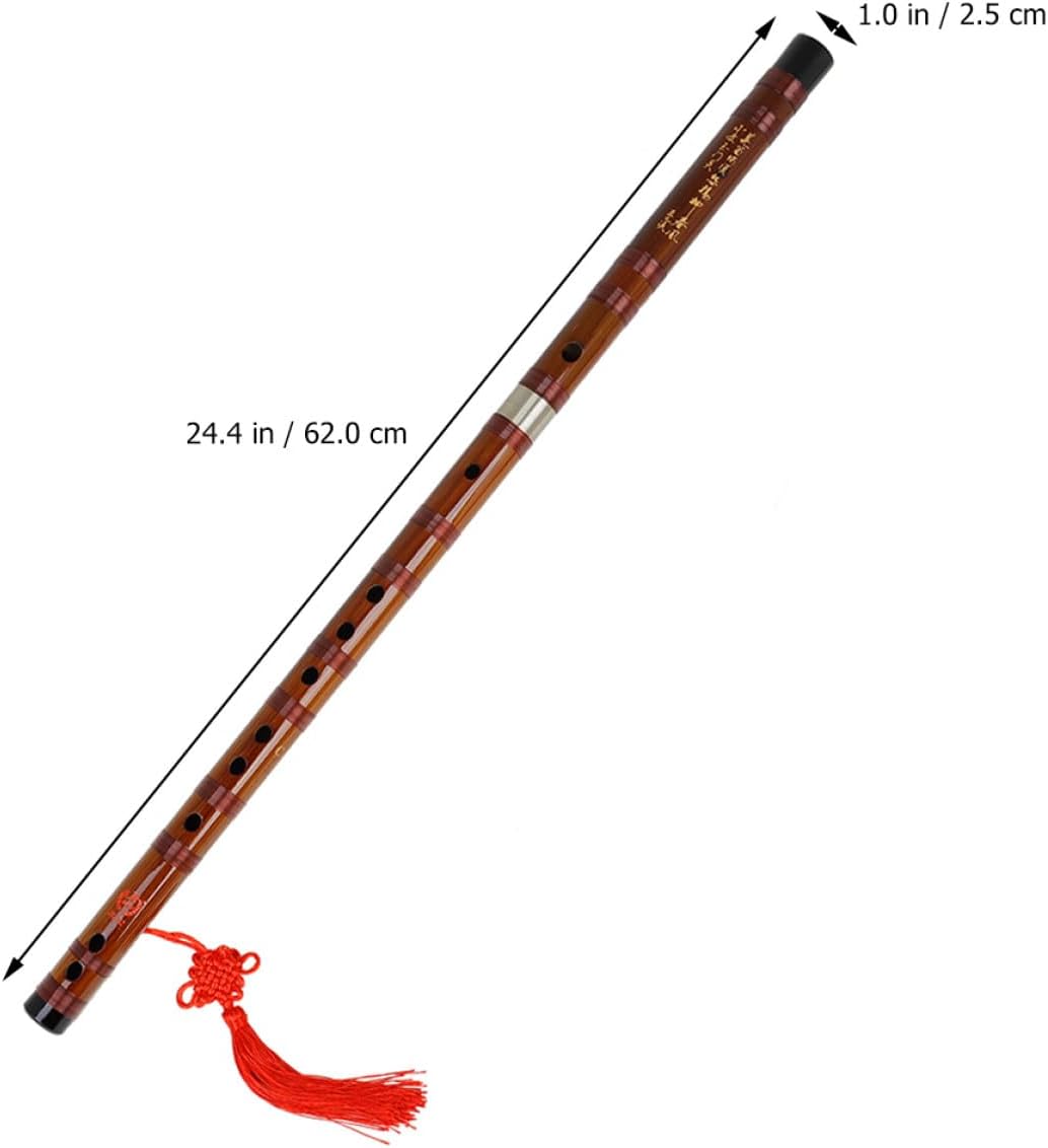 Traditional Flute Dizi Key D Educational Beginner Chinese Musical Instrument Wind Woodwind Instrument for Learning and Performance