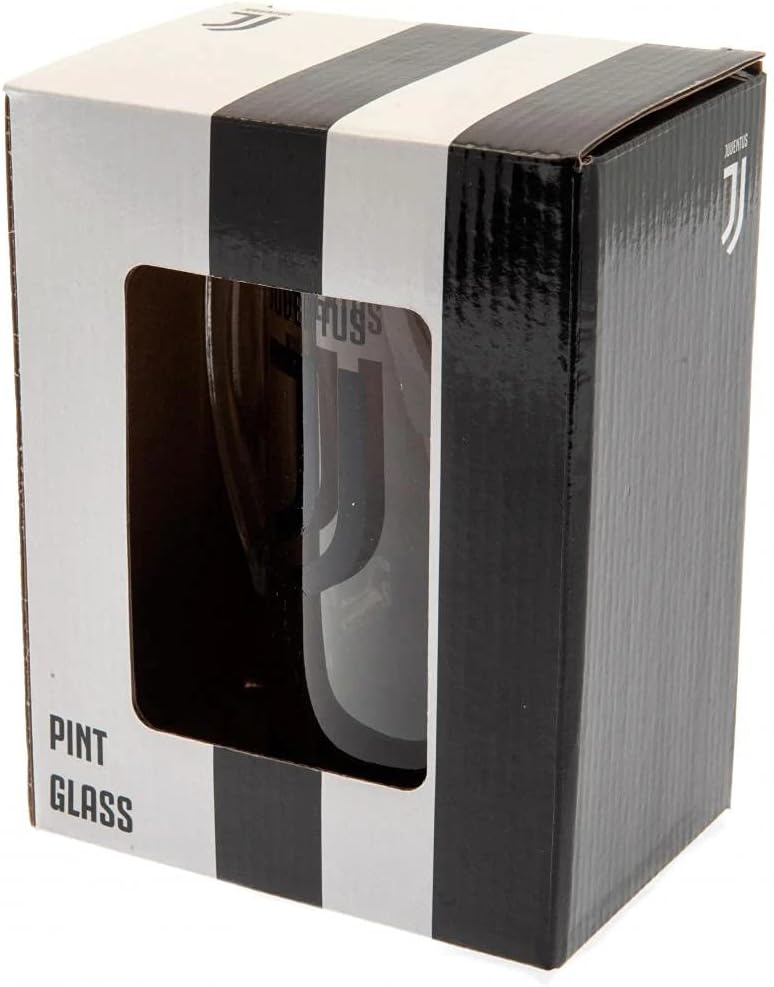 JUVENTUS FC Crest Glass Beer Stein (One Size) (Clear/Black)