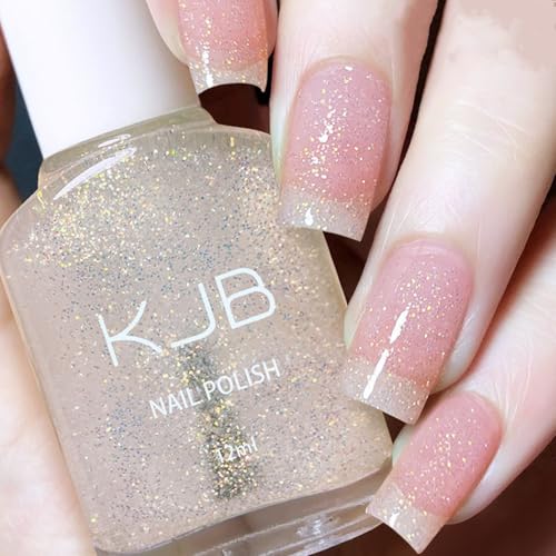 EONFAVE Silver Glitter Gel Nail Polish - Quick Dry, Long Lasting, No Bake Lamp Needed