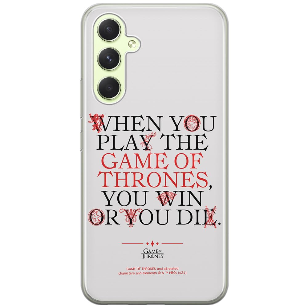 ERT GROUP mobile phone case for Samsung A54 5G original and officially Licensed Game of Thrones pattern 009 optimally adapted to the shape of the mobile phone, case made of TPU