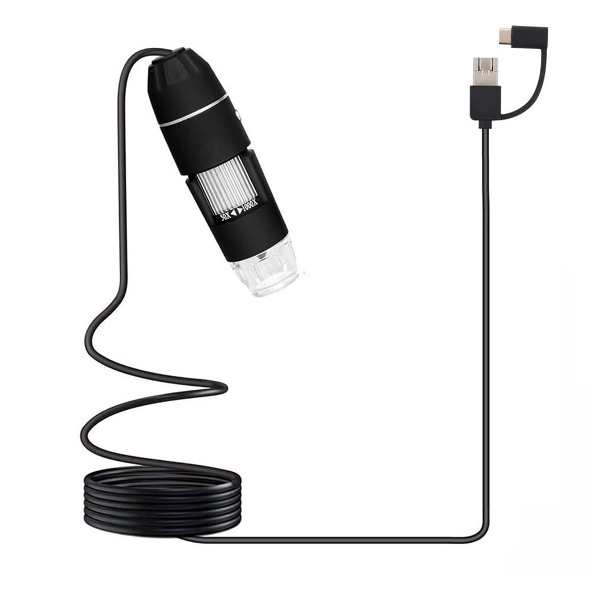 Microscope 1600X Electronic Microscope Digital Microscope 3 in 1 USB for LED Magnifier(No Holder)