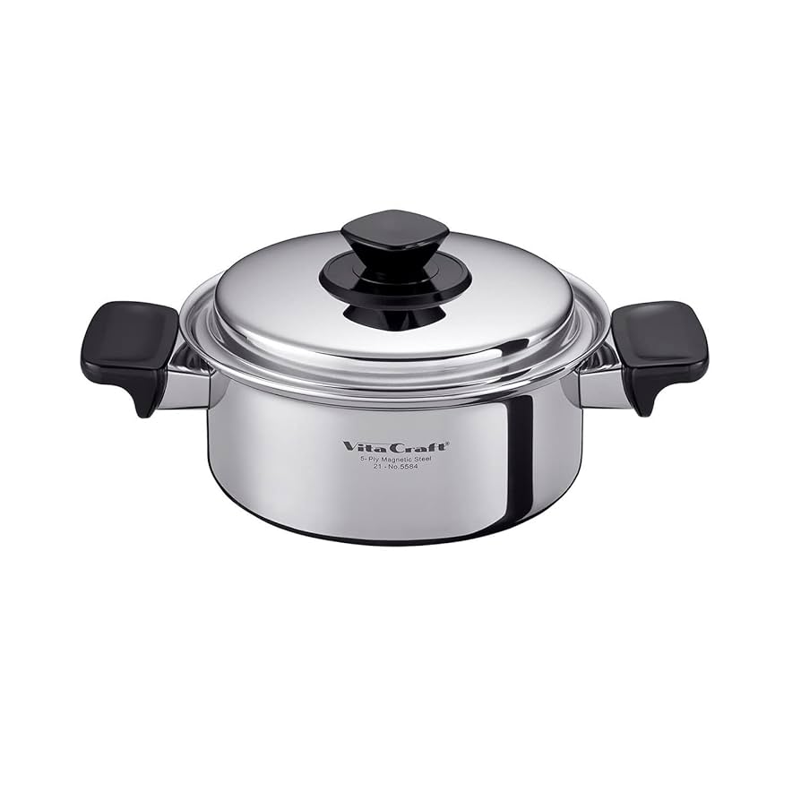VitaCraft ステンレス両手鍋 蒸し器付き 中型