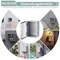 COLFULINE Verteilerkasten Außen Wasserdicht IP67, mit Schloss, 30x20x16cm, Transparent Anschlussdose, Dickes ABS-Gehäuse, Edelstahlschnalle, mit Montagezubehör, Schaltschrank Aufputz für Garten DIY – Ansicht 7