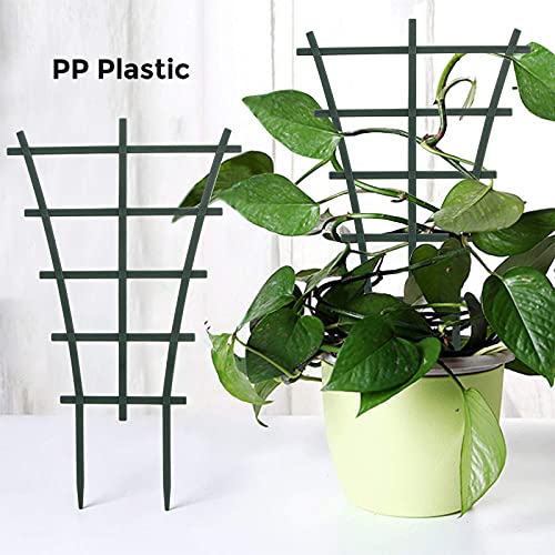 8Pcs Trellis For Potted Plants,Plastic Mini Garden Trellis For Climbing Plants Superimposed Potted Plant Support Climbing Holder Rack For Potted Flowers Climbing Vines Vegetables #TOP4