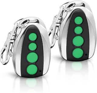TOPENS M12 4-Button Remote Control 2-Pack for Swing & Sliding Gate Openers - Wireless Key Fobs with 65ft Range
