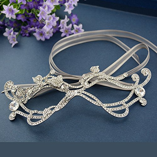 DYNWAVE Diamante de Cristal de Strass para Baile de Máscaras Veneziano Máscara Baile de Formatura de