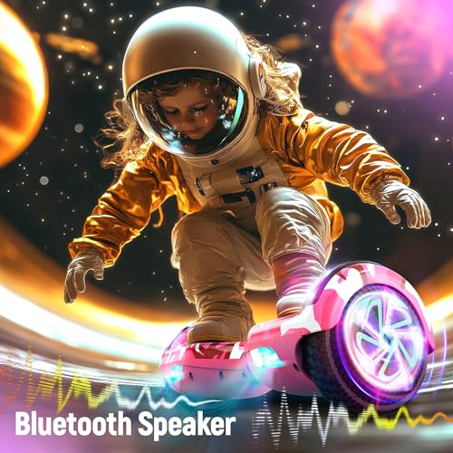 Image of LIEAGLE Hoverboard, 6.5 inch Self Balancing Scooter Hover Board with Bluetooth Wheels LED Lights for Kids Adults