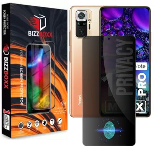 Image of Compatible With Redmi Note 9 Pro | Note 9 Pro Max | Note 10 Pro | Note 10 Pro Max Privacy Screen Protector - Anti-Spy Tempered Glass, Fingerprint May Not Work, 6.67 Inch - Pack of 1