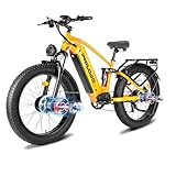 ADVENCO 5000W Peak Dual Motor E-Bike, 60V 32AH Long Range Electric Bike for Adults Dirt Bike, Fat Tire Hunting Ebike for All Terrain, 45MPH Full Suspension Electric Bicycle