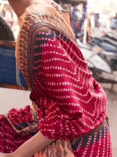 SAREE MALL pink zari woven silk saree – image 5