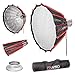Produktbild PIXAPRO DeepPara90 mit Bowens S-Type Fitting Easy Open Deep Parabolic Studio Softbox Modifier Zweischichtige Diffusion Starke 16-Stangen Konstruktion Tragetasche (DeepPara90, Fitting - Bowens S-Type)