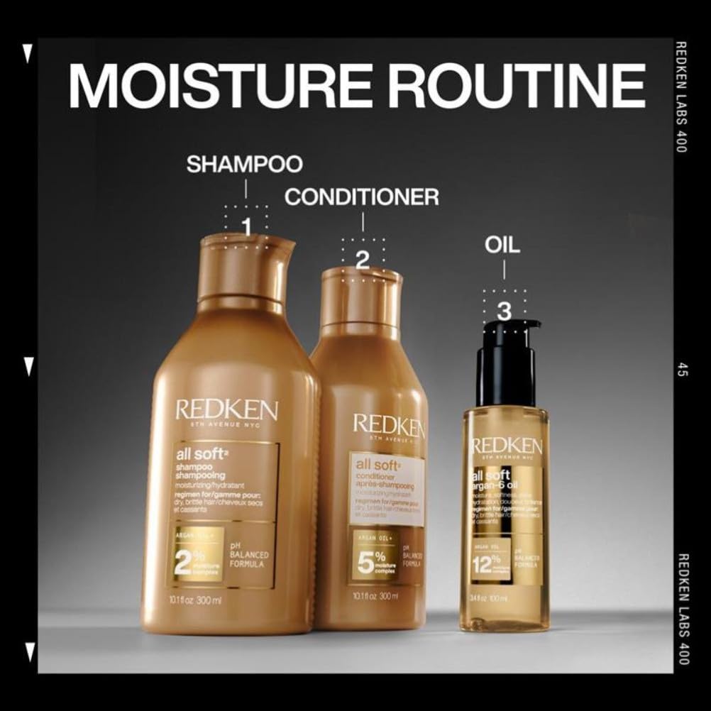 REDKEN Conditioner, For Dry Hair, Argan Oil, Intense Softness and Shine, All Soft