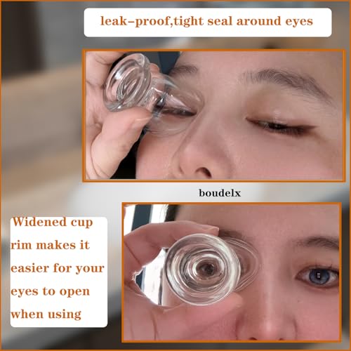 2 Pcs Glass Eye Wash Cups Eye Wash Cleaner for Eye Rinse,Portable Eye Care Tools