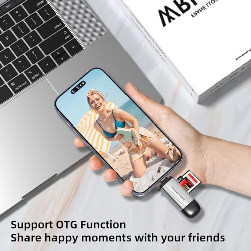 MEANHIGH SD Card Reader, USB-C and USB 3.0 Micro SD Card Adapter, Dual Connector Memory Card Reader for SDXC, SDHC, SD, MMC, RS-MMC, Micro SDXC, Micro SD, Micro SDHC Card