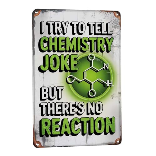 Vintage Chemistry Pun Tin Sign