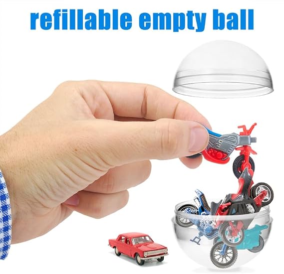 DOITOOL 100 Clear Empty Toy Capsules, 5 cm Round Balls for Party Favours