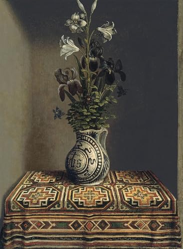 Lienzo decorativo de flores antiguas para la decoración de un dormitorio elegante
