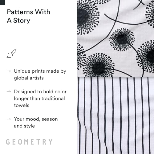 GEOMETRY Kitchen Tea Towels - Quick Dry Microfiber Dish Towels for Kitchen Linen Breeze, 18" x 30" 2 Pack - image 5