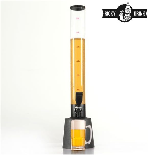 Party Tower Drinks Dispenser, Black, 19 x 22.5 x 85 cm