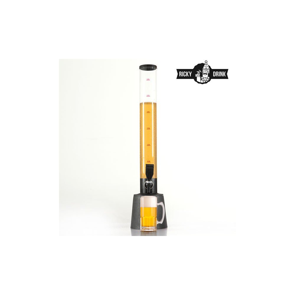 Party Tower Drinks Dispenser, Black, 19 x 22.5 x 85 cm